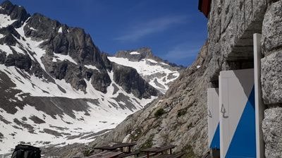 Blick aus dem Fenster der Bächlitalhütte