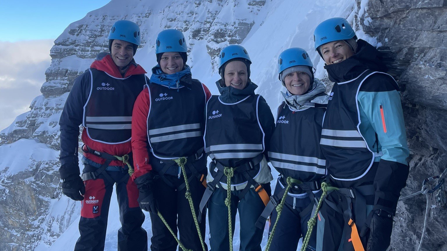 The OUTDOOR Finance and HR team visits the Eiger North Face