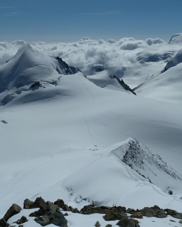 View of the Saas 4000m peaks