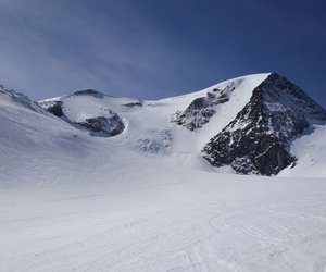Winter glacier landscape