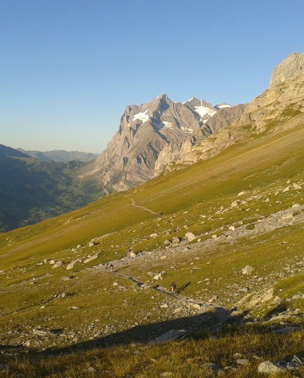 View from Eigertrail to Wetterhorn